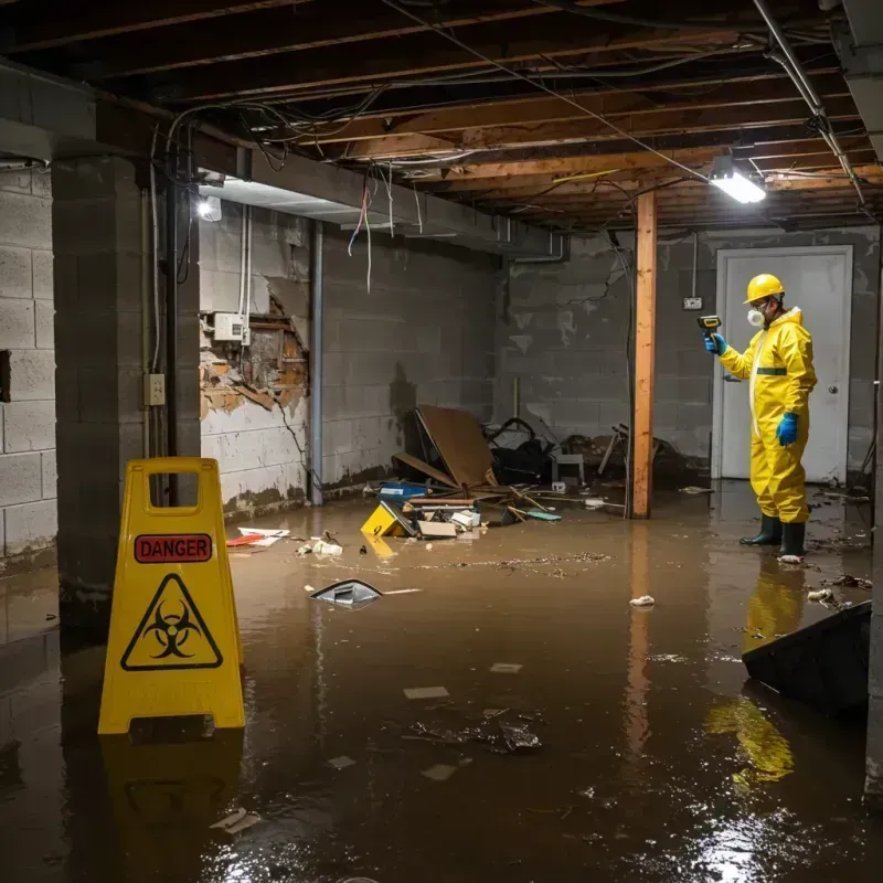 Flooded Basement Electrical Hazard in Lebanon, VA Property